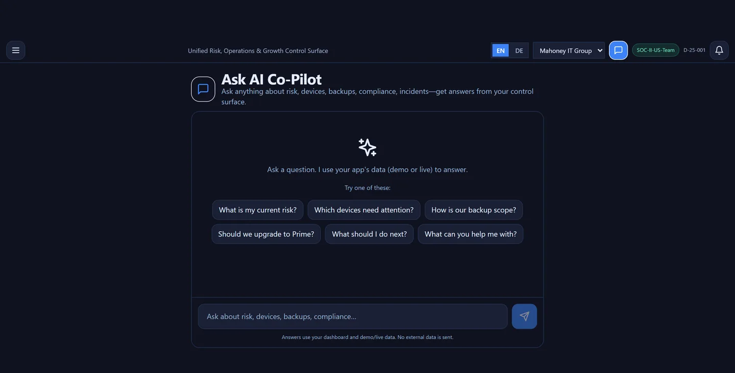Mahoney Control — AI-Powered Triage