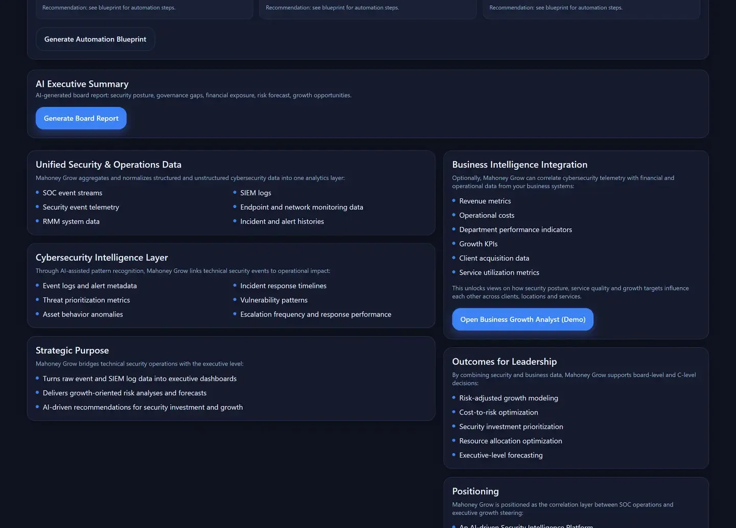 Mahoney Grow — AI Executive Summary